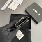 CC Zipper Flap Card Holder Black Sheepskin 234677