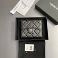 CC 82288 Classic Flap Wallet Black Sheepskin Polished Silver 229878