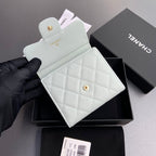 CC 82288 Classic Flap Wallet Light Blue Caviar GHW 229892