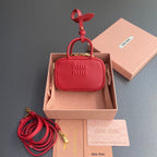 Miu 11 Red Beau Leather Micro Bag 240367