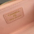 CC Hook & Chain Zipper Card Holder Light Pink Caviar GHW 234725