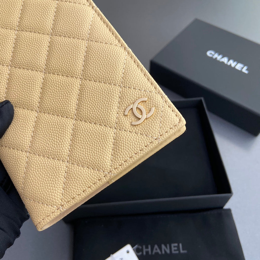 CC Passport Holder Yellow Caviar 234697