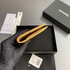 CC Passport Holder Gold Sheepskin 234703