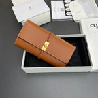 TRIOMPHE Large Wallet 16 Tan Satinated Cowhide