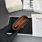 TRIOMPHE 16 Small Trifold Wallet Tan Cowhide Leather