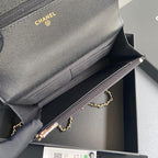 CC Woc 20cm Top Handle Black Grained Calfskin