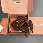 Miu 12.5 Aventure Nappa Leather Bag Briarwood 240401