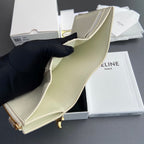 TRIOMPHE Fine Strap Wallet Nino Beige Grain Cowhide GHW