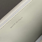 CC Wallet On Chain 20cm White Caviar Leather Silver Hardware 240159