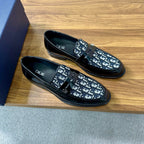 CD Timeless Loafer Black Technical Fabric Cowhide 638620
