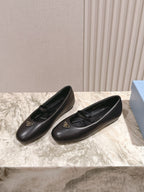 PRA 25s Ballet Flats Black Cowhide 449718