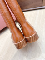 LP Lupo Mid-Calf Boot 20mm Brown Cowhide Sheepskin 447742
