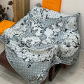 LV X TM Scarf 135CM Gray White Cashmere 293203
