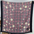 CC 25 Camellia Scarf 110cm Black Pink Cashmere 293163