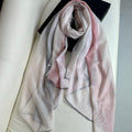 CC Scarf 200 CM In Light Pink Mix Light Grey Beige Cashmere Silk  396448