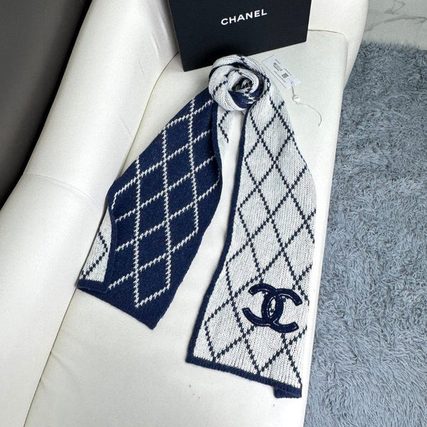 CC Scarf 180 CM In Grey Mix Dark Blue Cashmere 407234