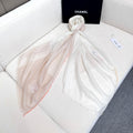 CC Scarf 200 CM In White Mix Beige Light Linen Fabric 418194