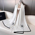 CC Scarf 200 CM In White Cashmere And Silk 419964