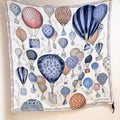 LV urkish Hot Air Balloon Scarf 140cm Blue Colorful Cashmere 971100