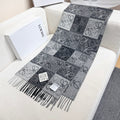 Loewe Scarf 180CM  Black Gray Wool Cashmere 968612