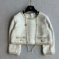 CC 25 Two-way Jacket White Wool Silk