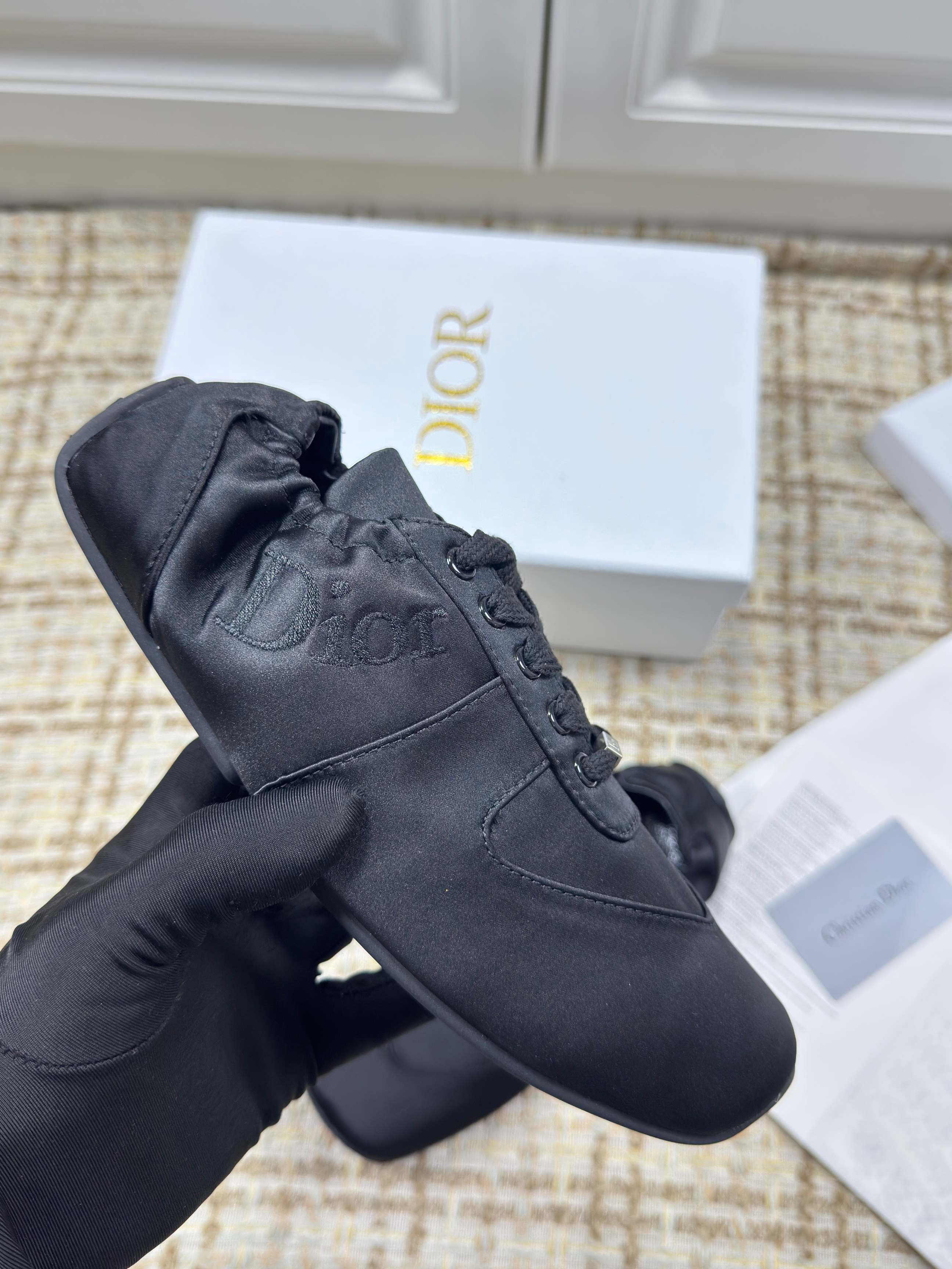 CD 26s Cœur Sneaker Black Satin 695457