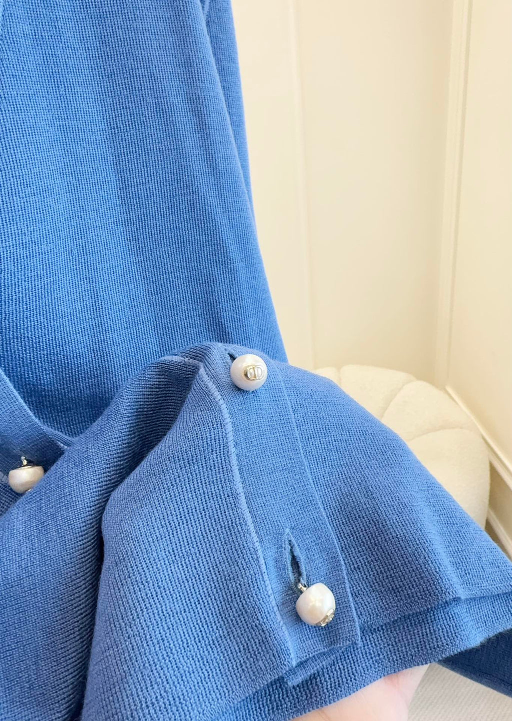 CD 25 Set Cardigan Vest Dark Blue Wool