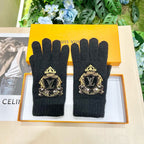 TOUCHSCREEN GLOVES IN BLACK WOOL 454593