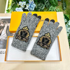 TOUCHSCREEN GLOVES IN STEEL GRAY WOOL 454594