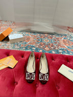 LV Shake Flat Ballerina Wine Red Lambskin
