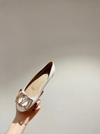LV Shake Flat Ballerina White Lambskin