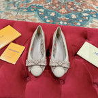 LV Popi Flat Ballerina Cosmic Latte Cowhide