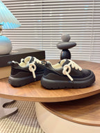 UGG Heritage Utility Sneakers Cream Black Suede Cowhide