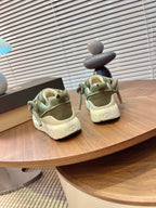 UGG Heritage Utility Sneakers Cream Olive Green Suede Cowhide