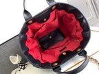 CC MEDIUM DEAUVILLE TOTE BAG 33CM BLACK CALFSKIN GHW
