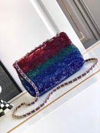Flap Bag Mini 21cm Multicolor Sequin