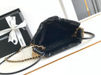 24a cc 22 hobo bag 20cm black lambskin pearl gold hardware