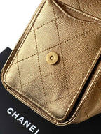 CC 25C Hobo Bags 20cm Bronze Metalic Grained Calfskin