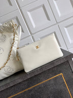 CC 25S Hobo Bag 30cm Cream Calfskin Gold Hardware