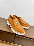 PRA CHOCOLATE BRUSHED LOAFERS BRONZE CALFSKIN