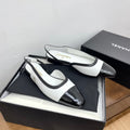 CC Slingback White Calfskin