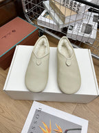 LP Cocooning Floaty Flat Ivory White Wool Fleece Lining And Lambskin 989989