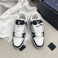 LV Trainer Sneaker White Black Denim Cowhide 611155