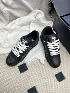 LV Trainer Sneaker Full Black Denim Cowhide 611154