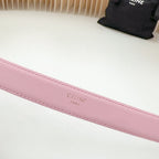 Medium Western Belt 25mm Pink Black Snake Embossed Calfskin Gold Loop Ghw