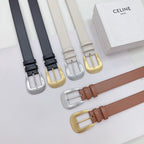 LARGE WESTERN 35 MM BELT BLACK CALFSKIN SILVER HARDWARE