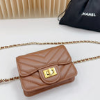 cc 2.55 belt bown chevron lambskin bag