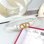 The Bold Edition Revesible Belt 30mm White Calfskin Gold Buckle