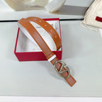 The Bold Edition Reversible Belt 30mm Brown White Calfskin Silver Buckle