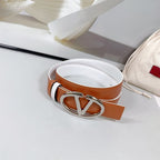 The Bold Edition Reversible Belt 30mm Brown White Calfskin Silver Buckle